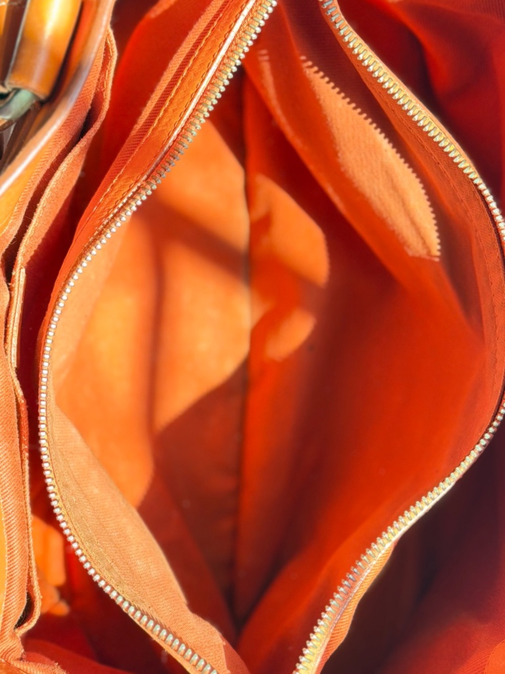 Celine Orange Leather Tote handbag - Picture 10 of 13